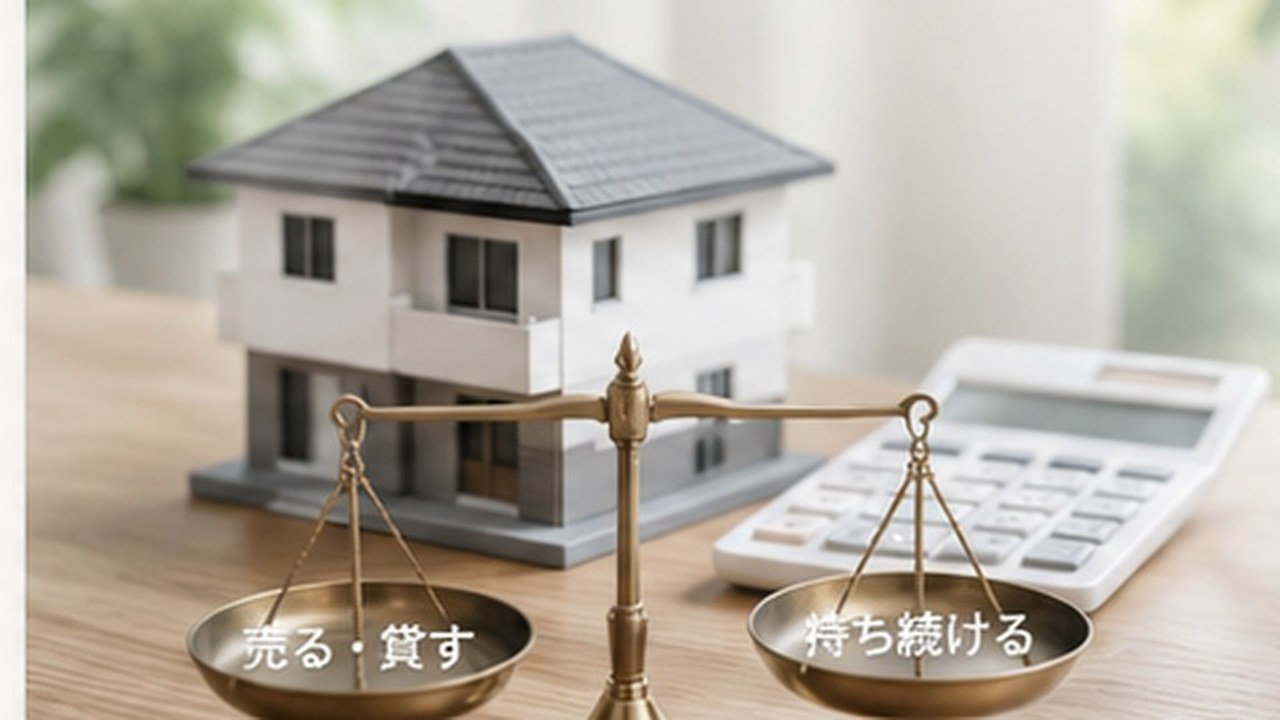 売る・貸す・持ち続ける選択肢を比較するイメージ