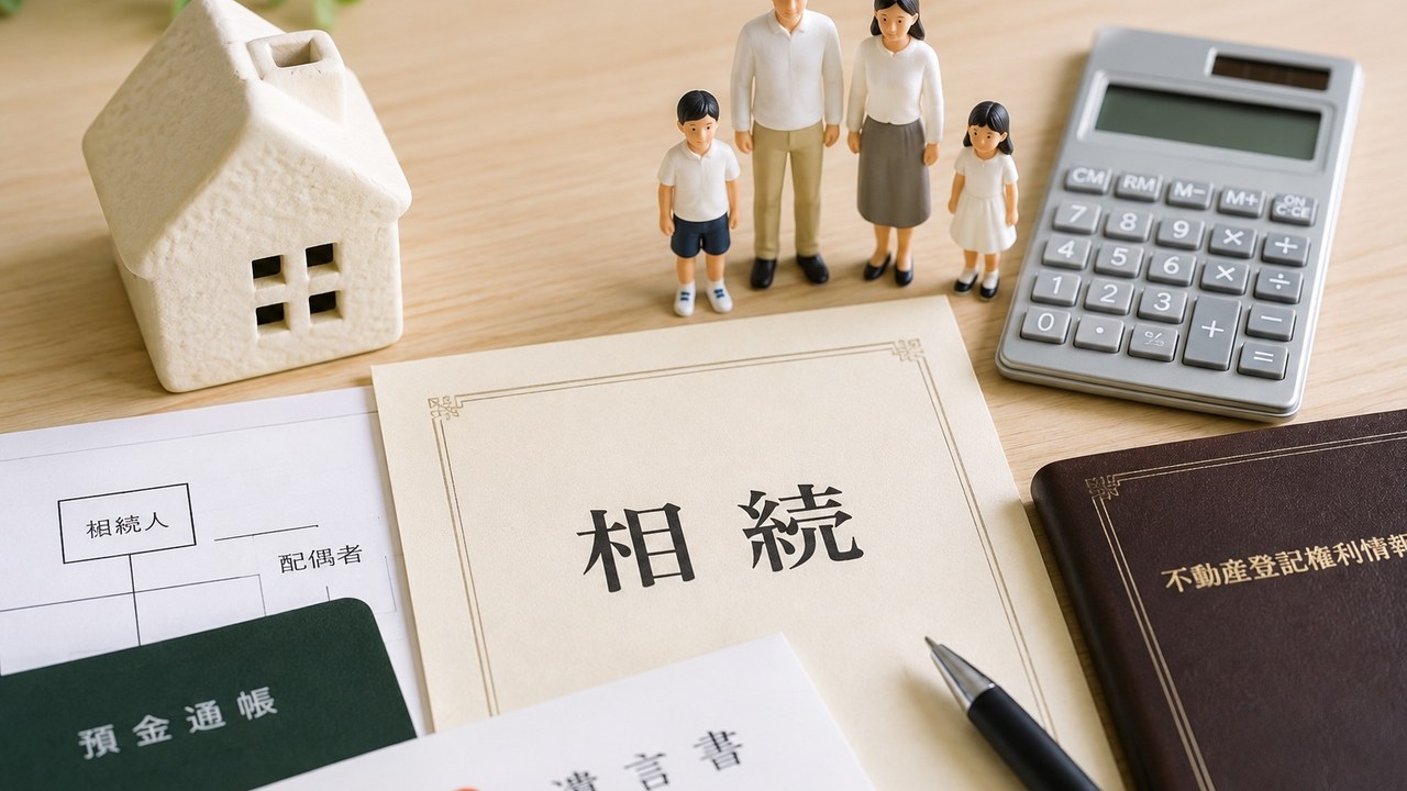 相続した不動産と手続きのイメージ